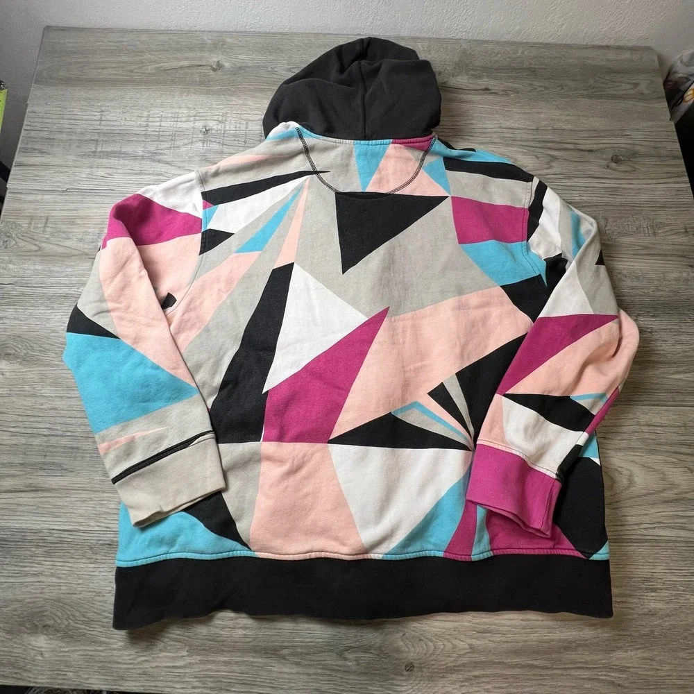 Enyce‎ Full Zip Hoodie Mens 3XL Multicolor Geometric Abstract Print Streetwear